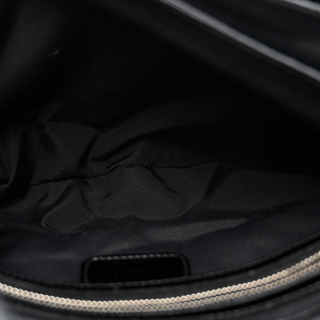 Christian Dior Patent Cannage New Lock Flap Black
