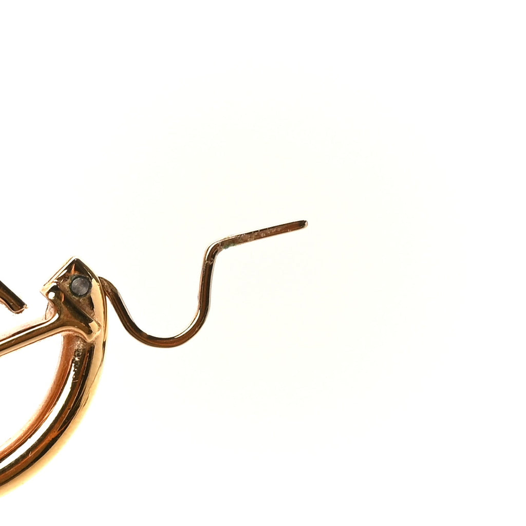 Louis Vuitton Metal Small Louise Hoop Earrings Gold