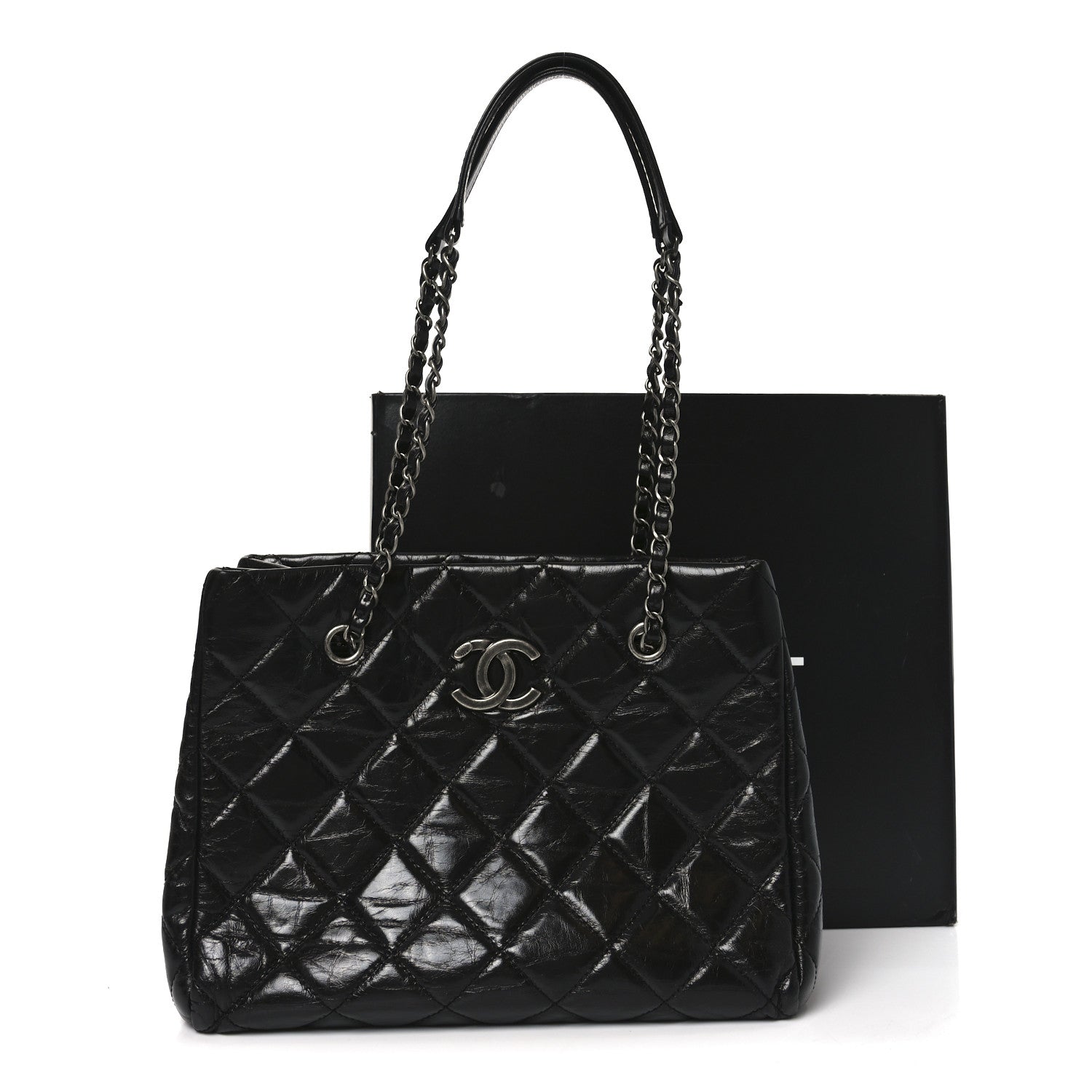Chanel Calfskin Quilted Small Coco Soft Tote Black