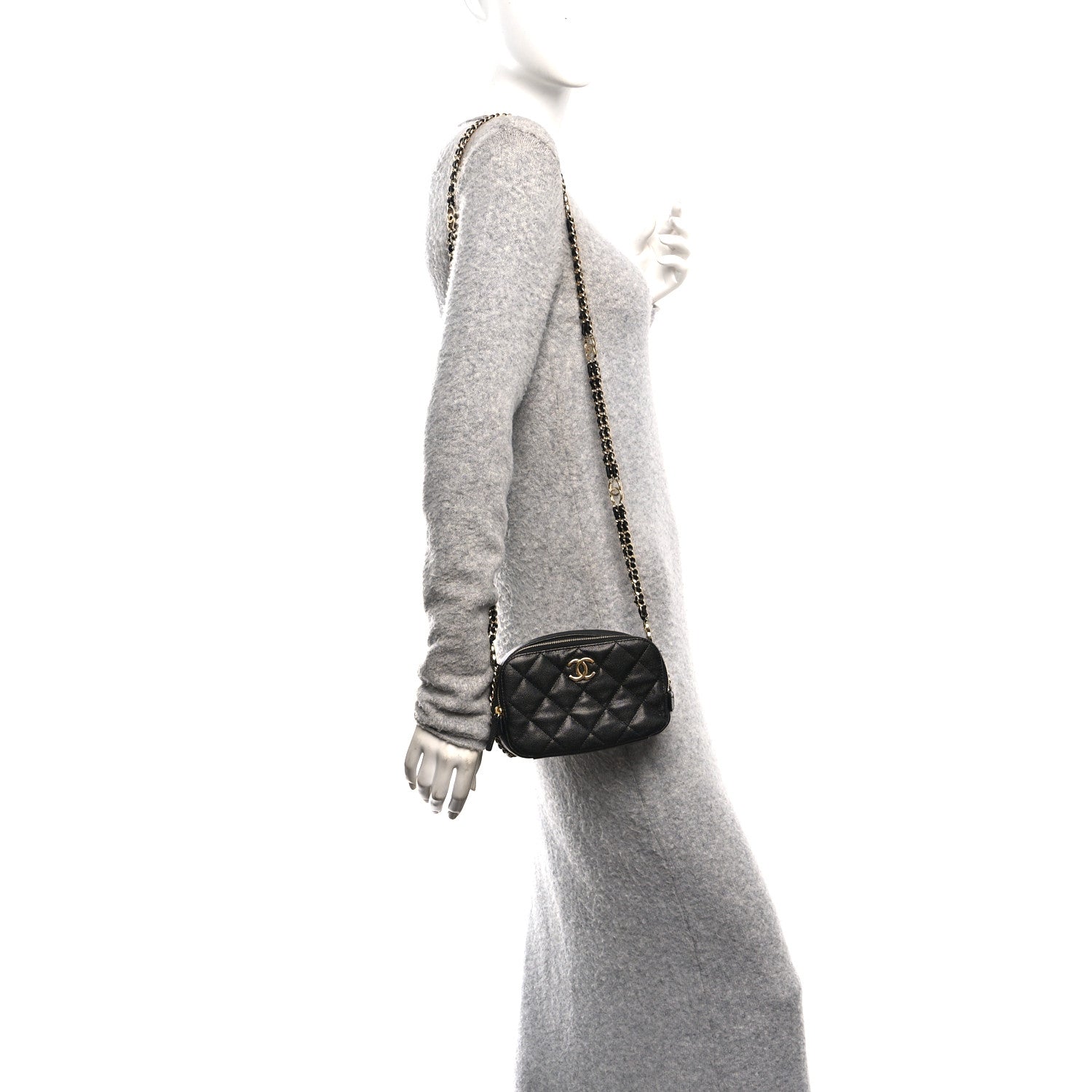 Chanel Caviar Quilted Mini CC You Camera Case Black