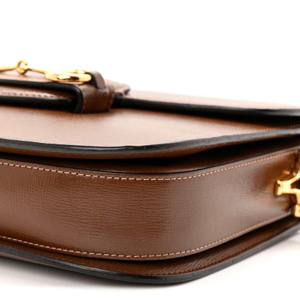 Gucci Azalea Calfskin Horsebit 1955 Shoulder Bag Brown Sugar