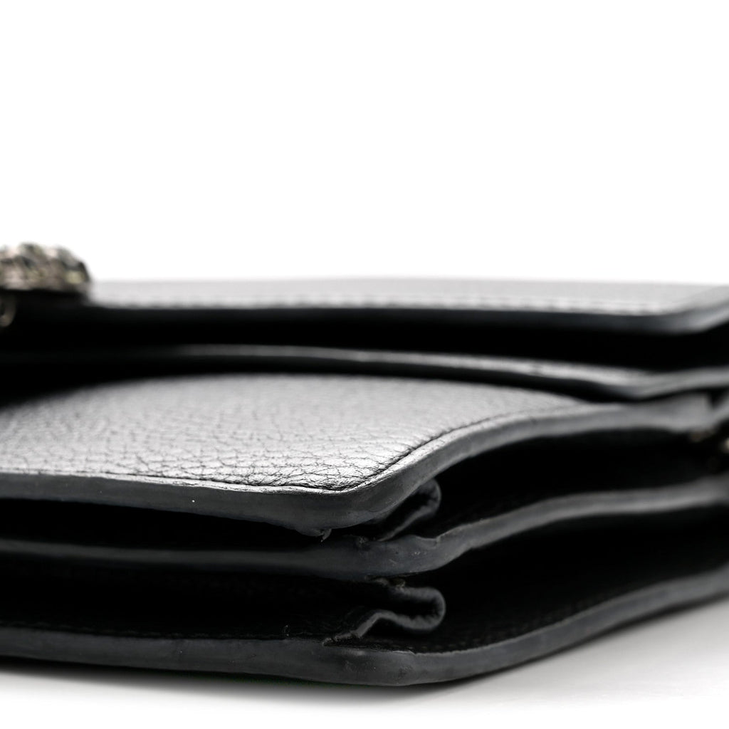 Gucci Pebbled Calfskin Small Dionysus Shoulder Bag Black