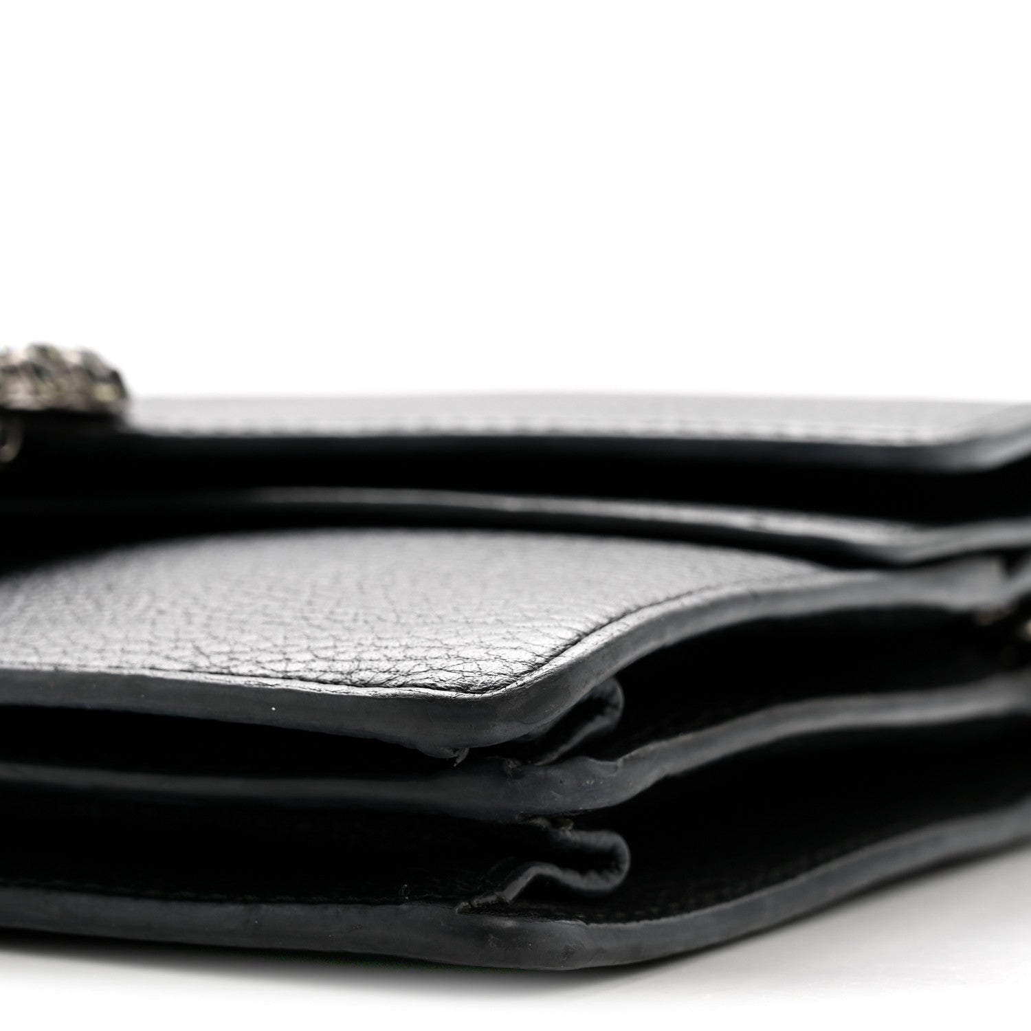 Gucci Pebbled Calfskin Small Dionysus Shoulder Bag Black
