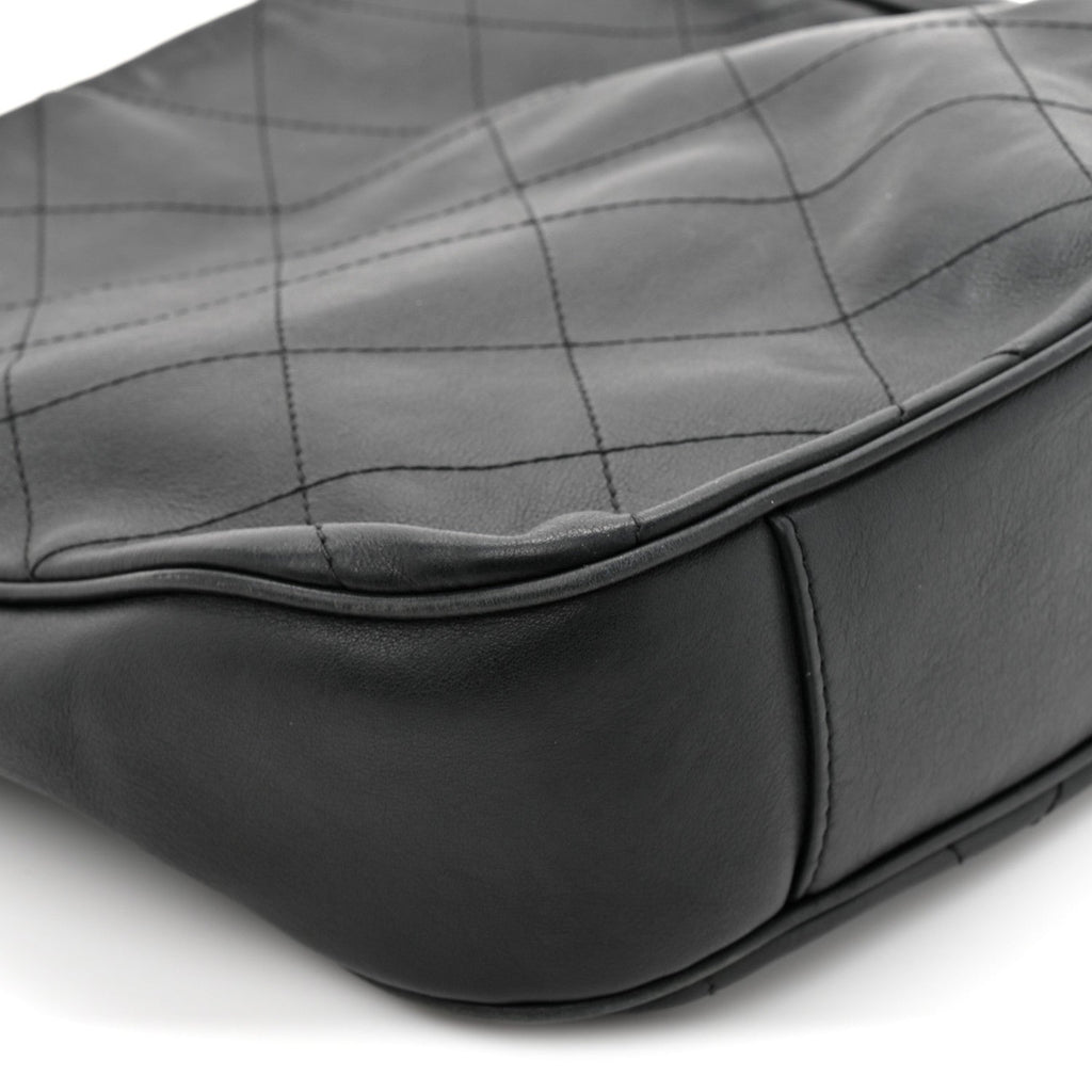 Chanel Calfskin Stitched Hobo Black