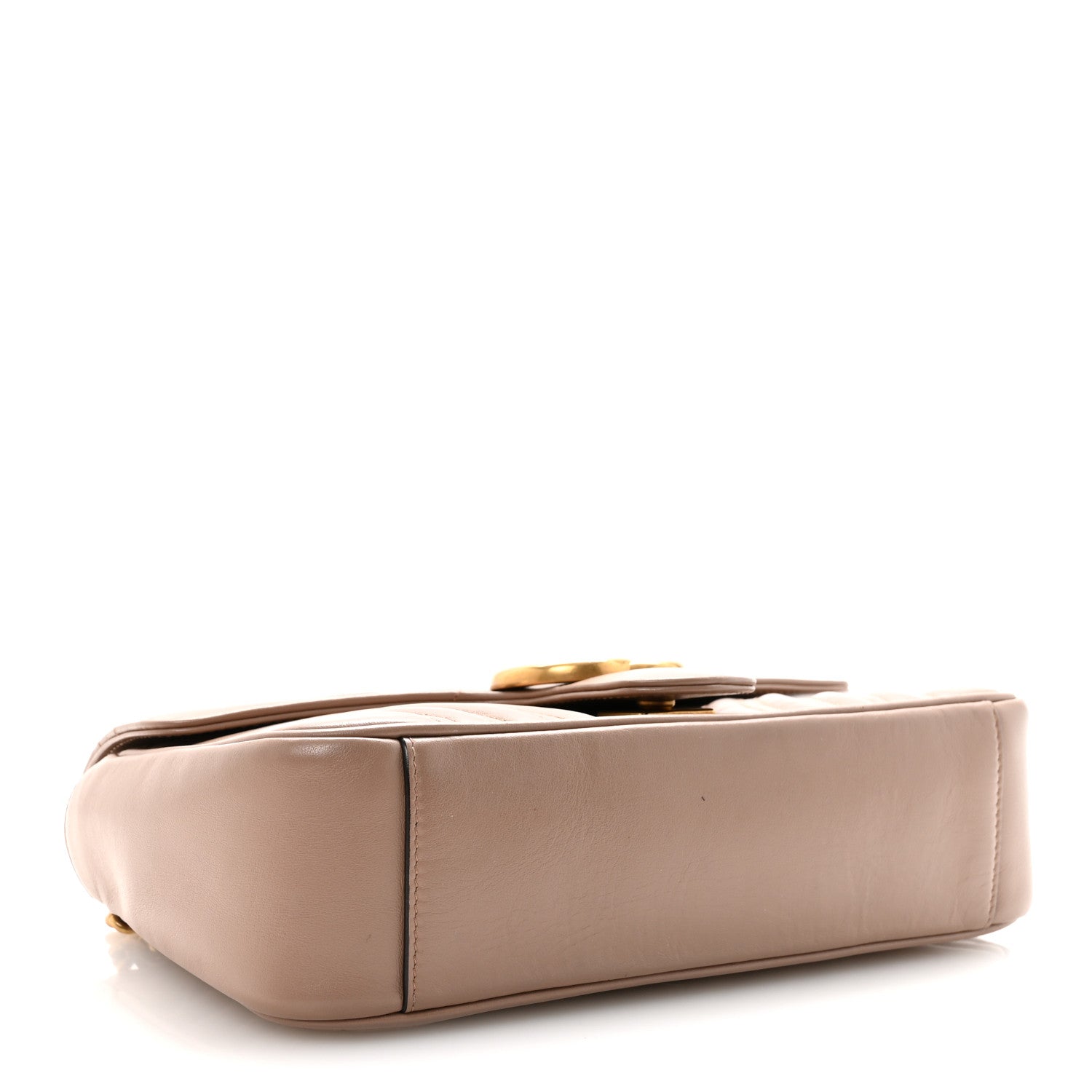 Gucci Calfskin Matelasse Small GG Marmont Shoulder Bag Porcelain Rose