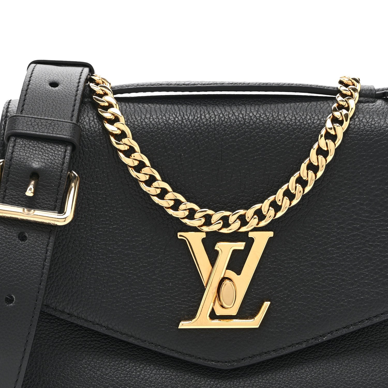 Louis Vuitton Grained Calfskin Lockme Oxford Black