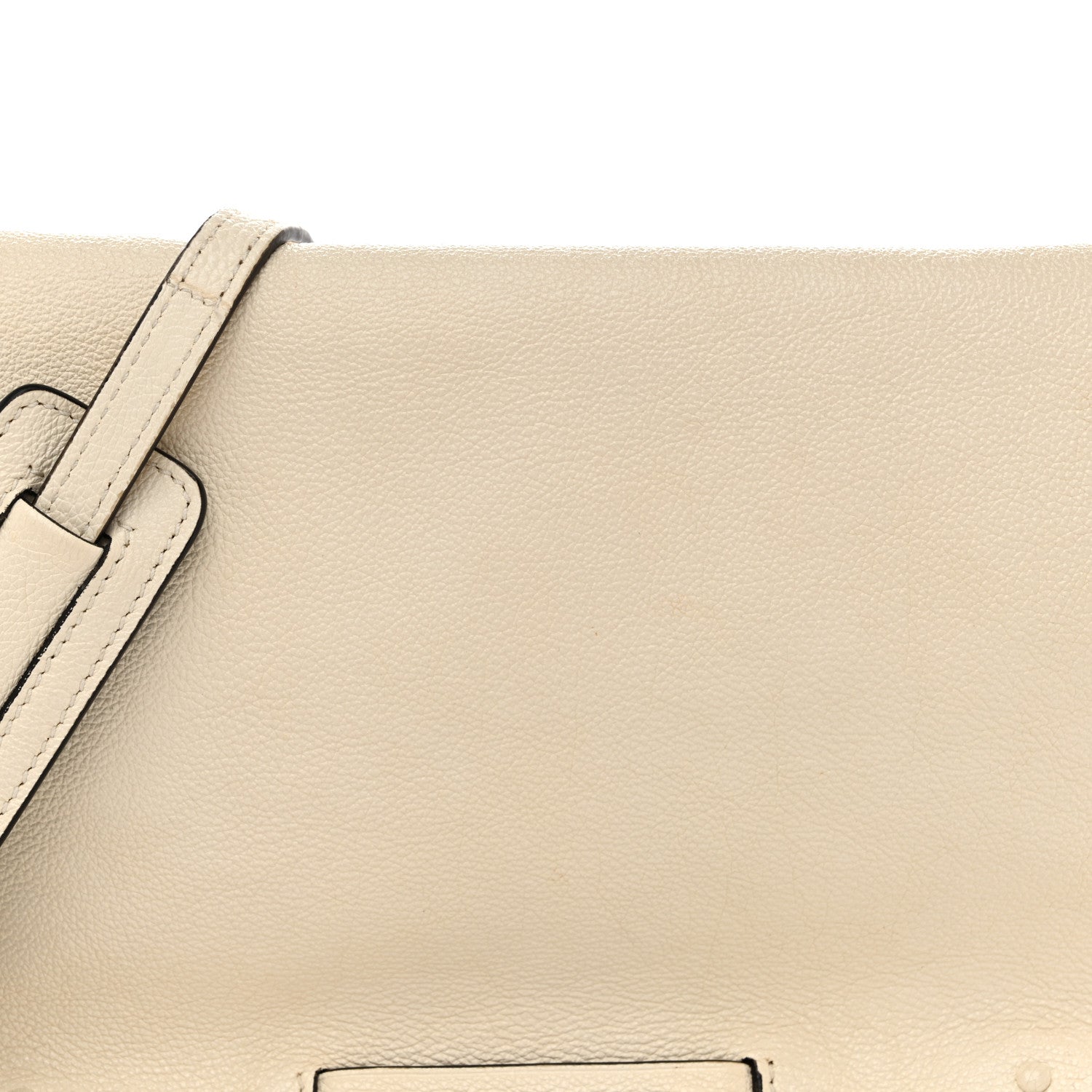 Prada Glace Calf Etiquette Flap Bianco Astra