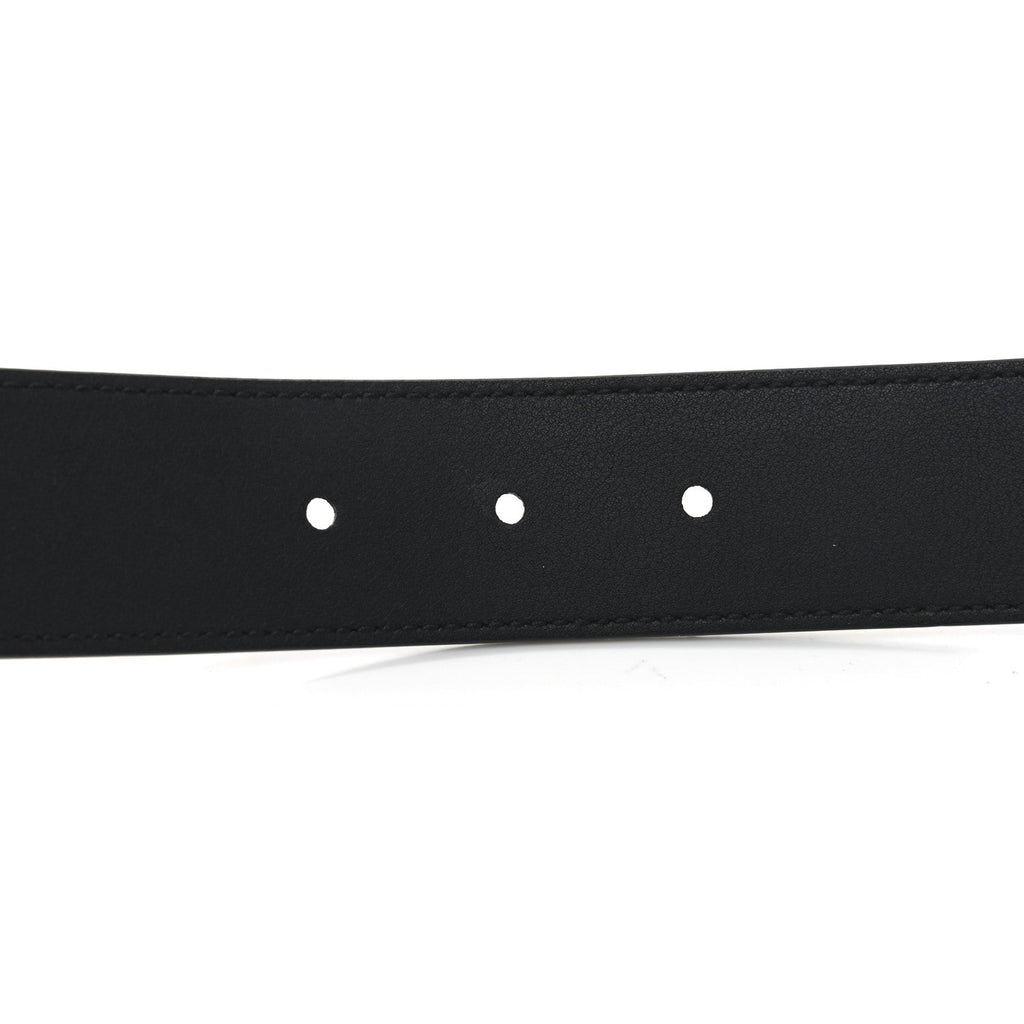 Gucci Ciny Calfskin Lux Snakeskin Torchon 95 38 Belt Black