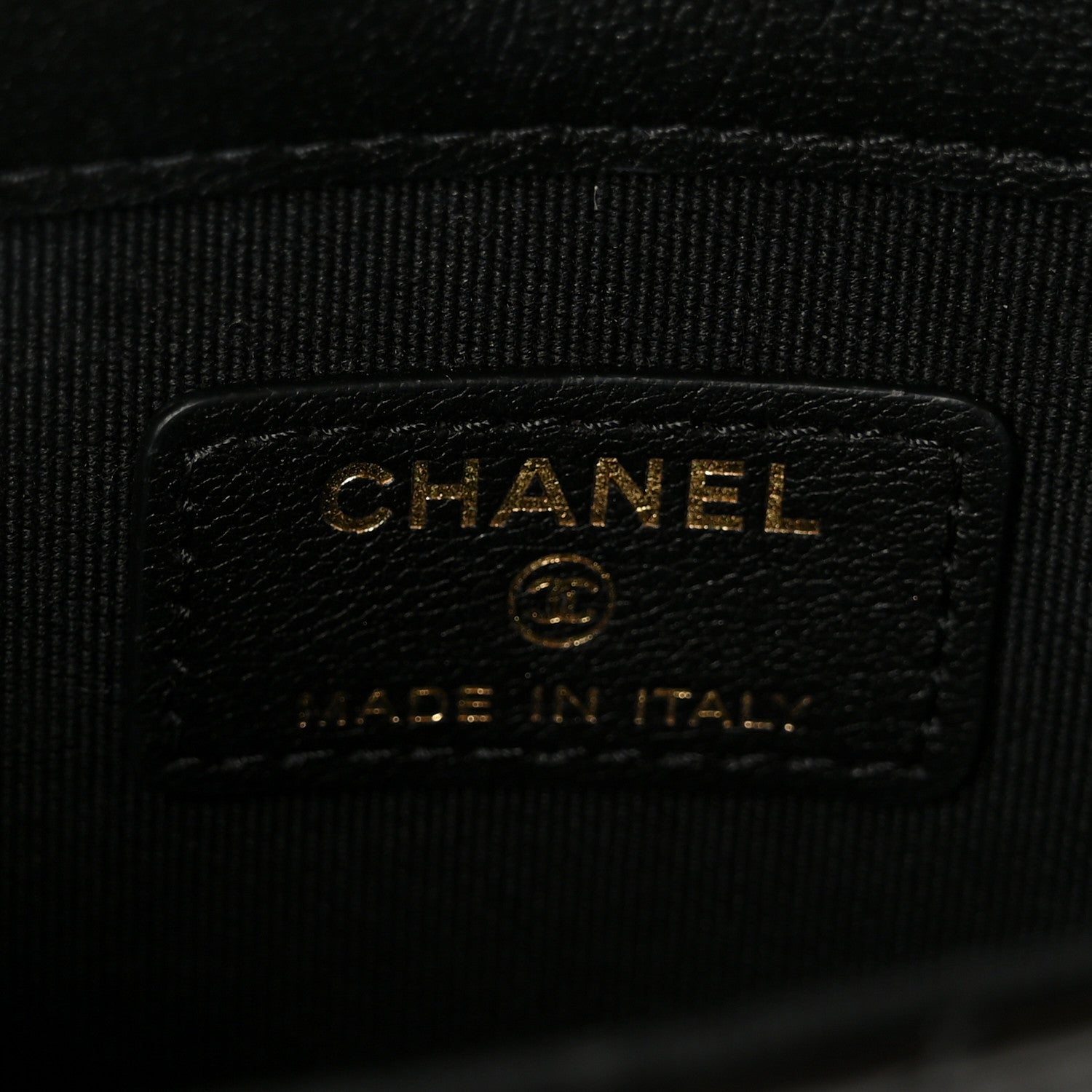 Chanel Patent Quilted Chain Around Heart Mini Chain Flap Black