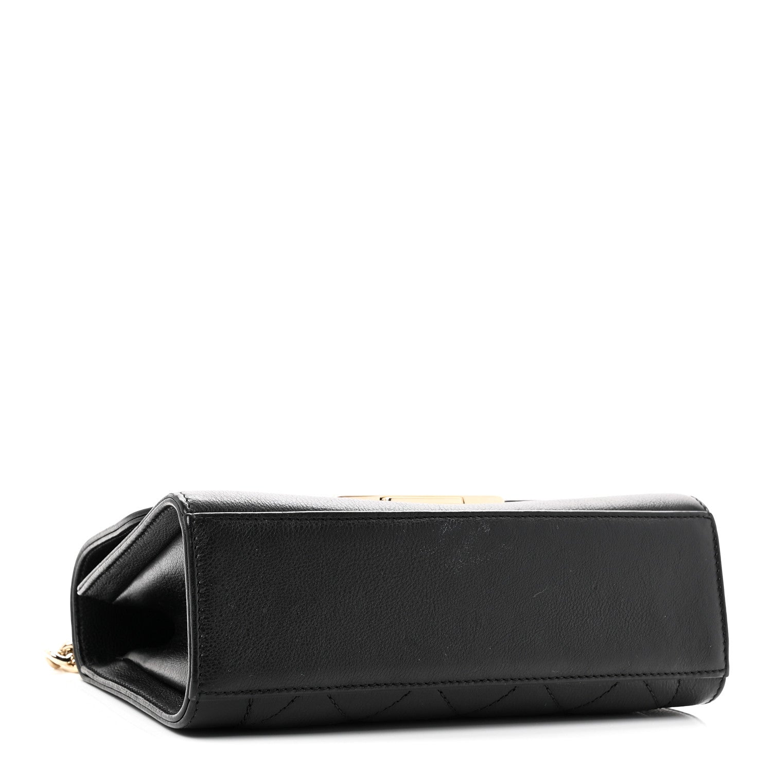 Chanel Grained Calfskin Quilted Small Label Click Flap Bag Black
