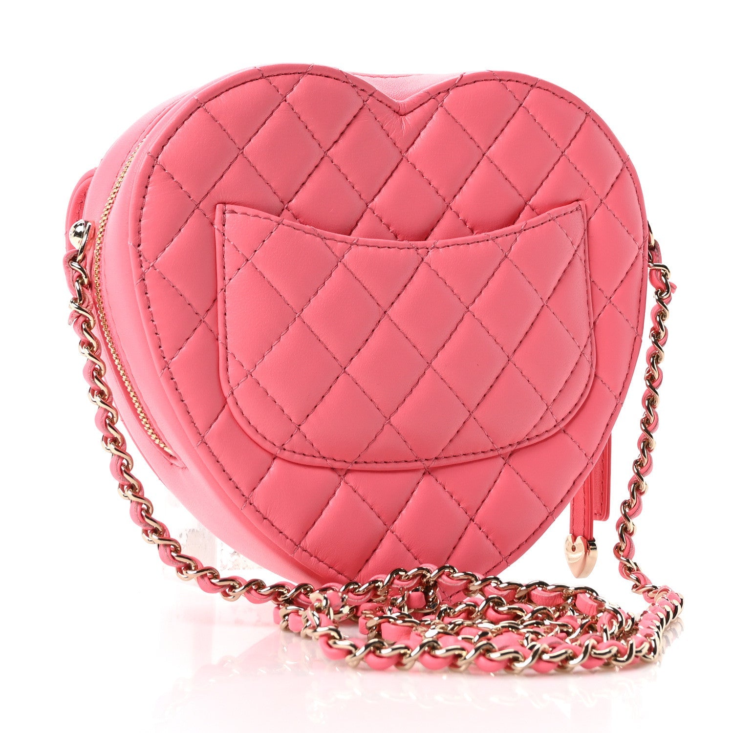 Chanel Lambskin Quilted CC In Love Heart Bag Pink