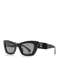 Acetate Tweed CC Cat Eye Sunglasses 71550A Black