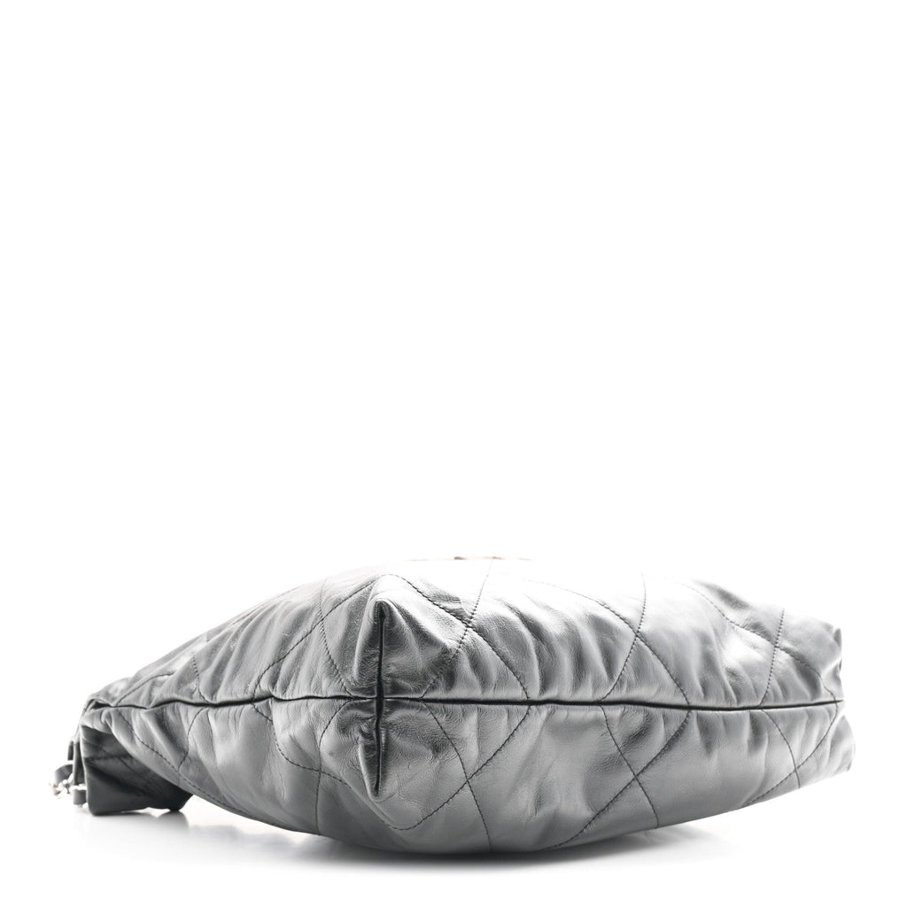 Chanel Shiny Calfskin Quilted Small Chanel 22 Black
