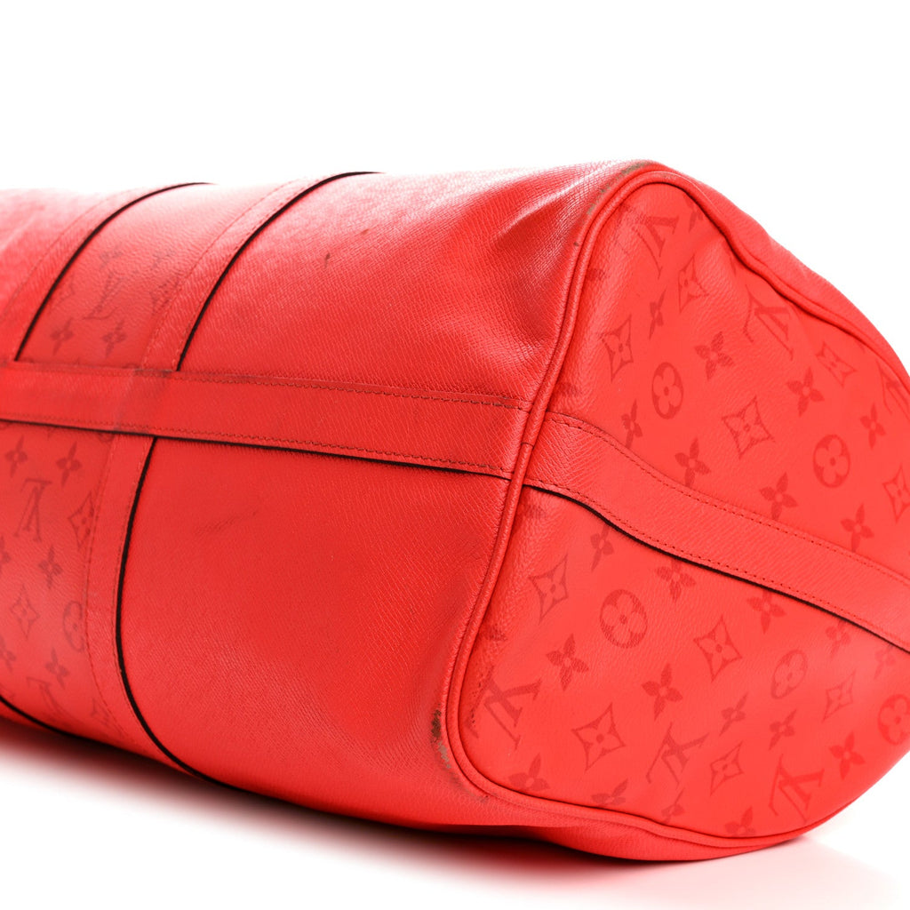Louis Vuitton Taigarama Keepall Bandouliere 50 Fire Red