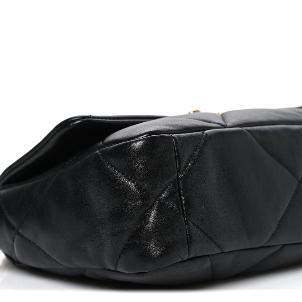 Chanel Lambskin Quilted Medium Chanel 19 Flap Black