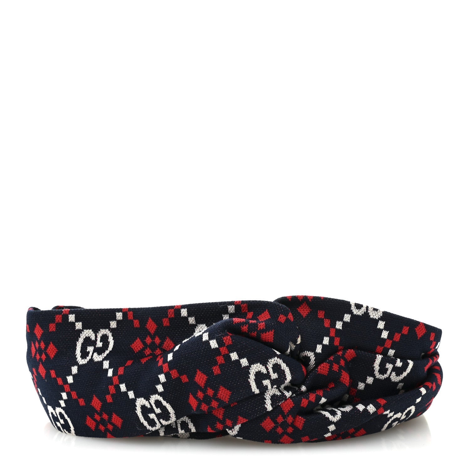 Gucci Cotton GG Ginny Headband S Blue Red
