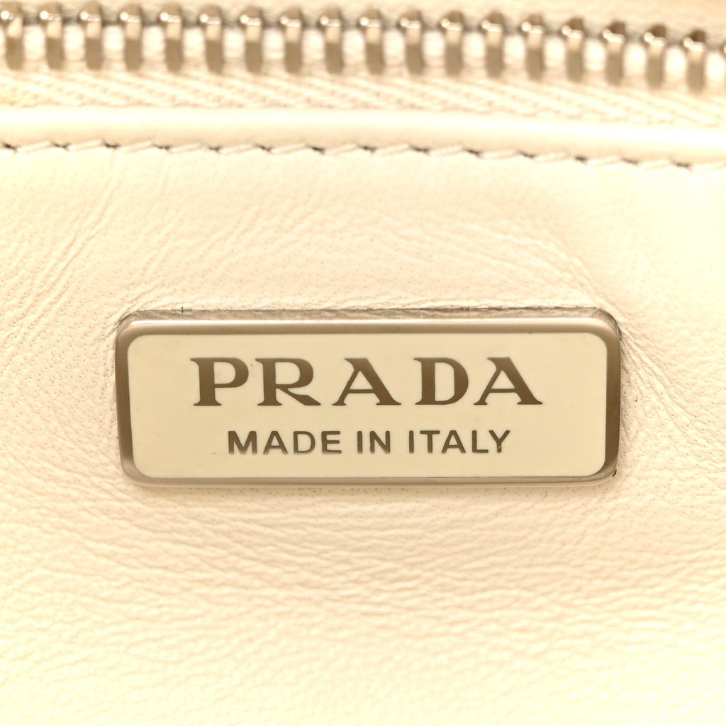 Prada Nappa Soft Padded Re-Edition 2002 Moon Bag White