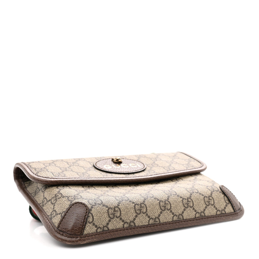 Gucci GG Supreme Monogram Neo Vintage Web Belt Bag Brown