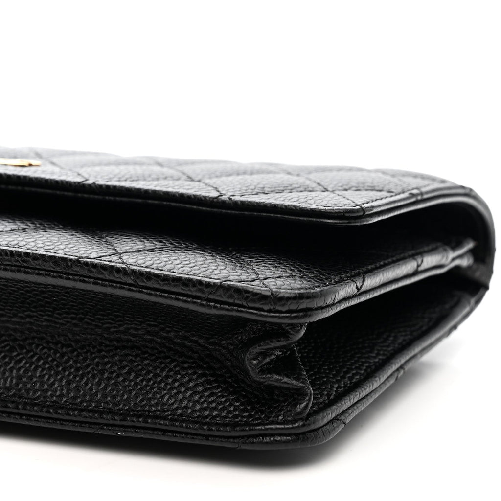 Chanel Caviar Quilted Wallet on Chain WOC Black
