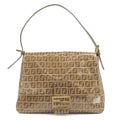 FENDI Zucchino Mamma Baguette Vinyl Leather Shoulder Bag 26325