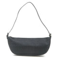 FENDI Zucchino Canvas Leather Shoulder Bag Pouch Black 8BR144