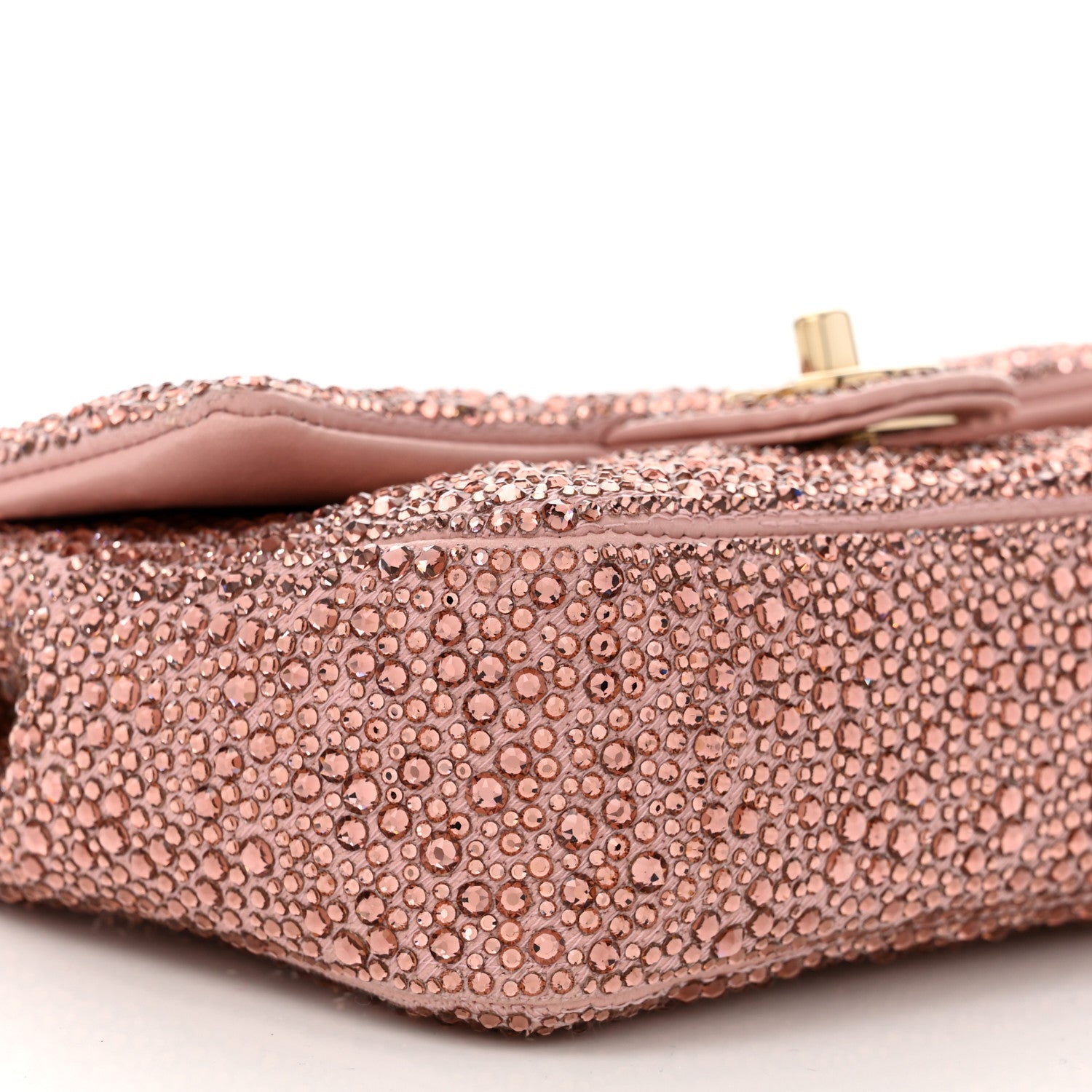Chanel Lambskin Crystal Diamante Small Flap Light Pink