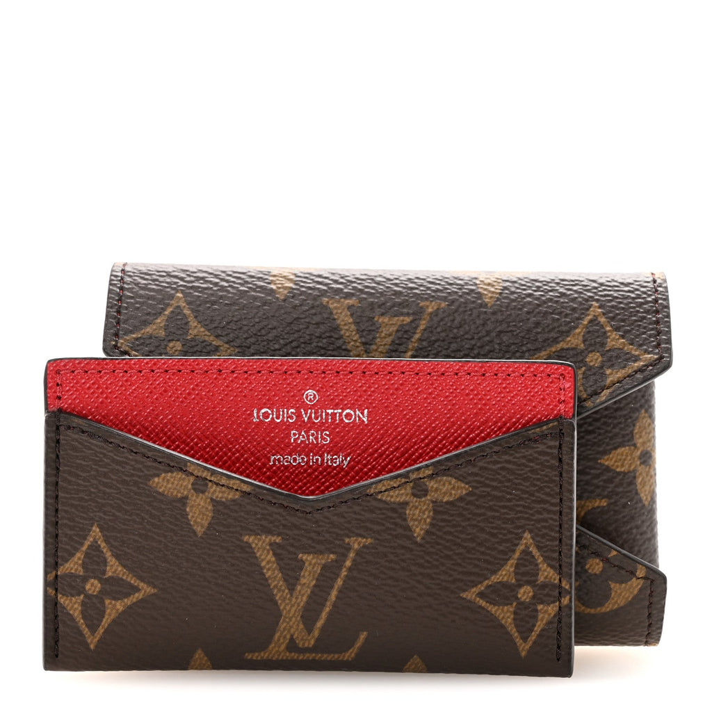 Louis Vuitton Monogram LV Colormania Kirigami Card Holder Sari Red