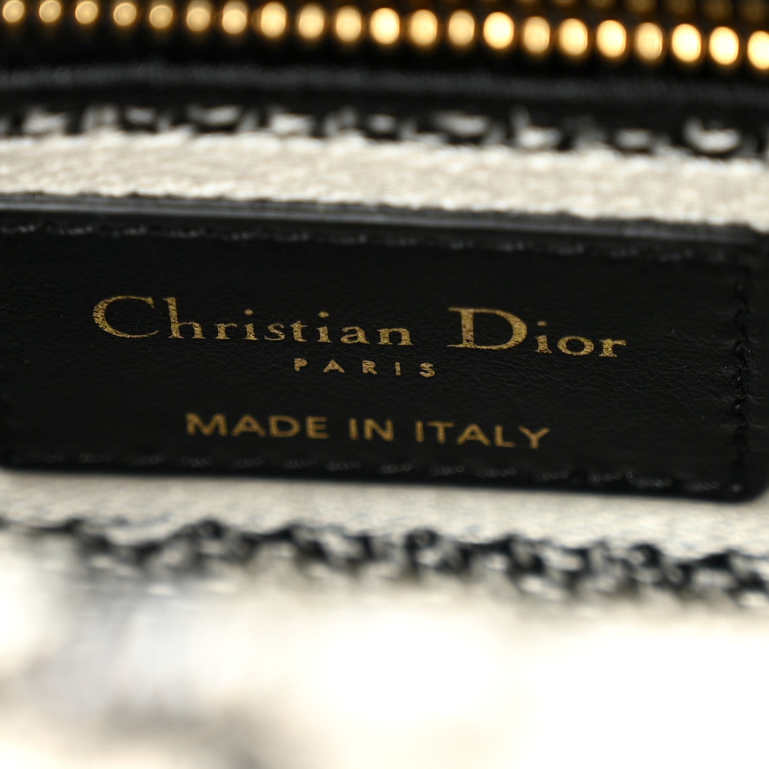 Christian Dior Canvas Embroidered Toile De Jouy Mini Lady D-Lite White Black