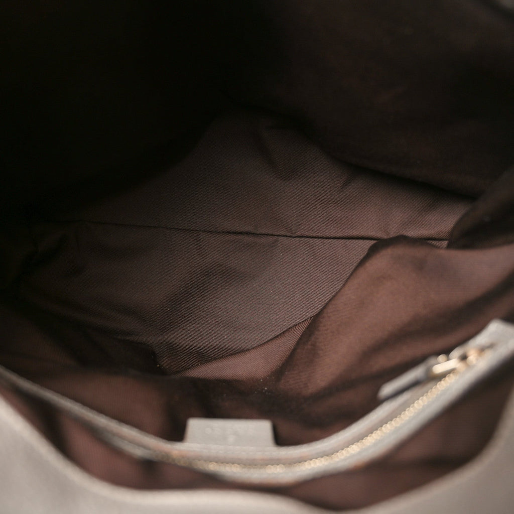 Gucci Monogram Medium Bree Foldover Tote Beige