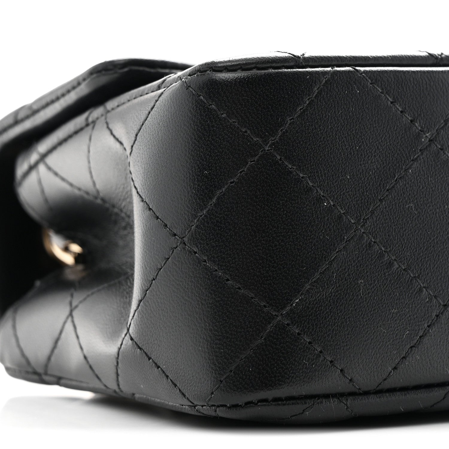 Chanel Lambskin Quilted Mini Rectangular Flap Black