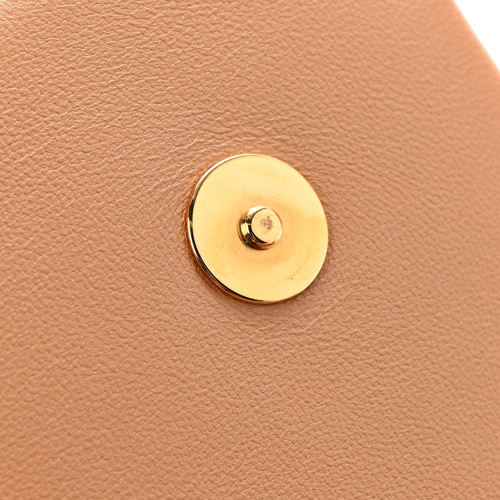 Louis Vuitton Lambskin Embossed Monogram Pochette Coussin Camel