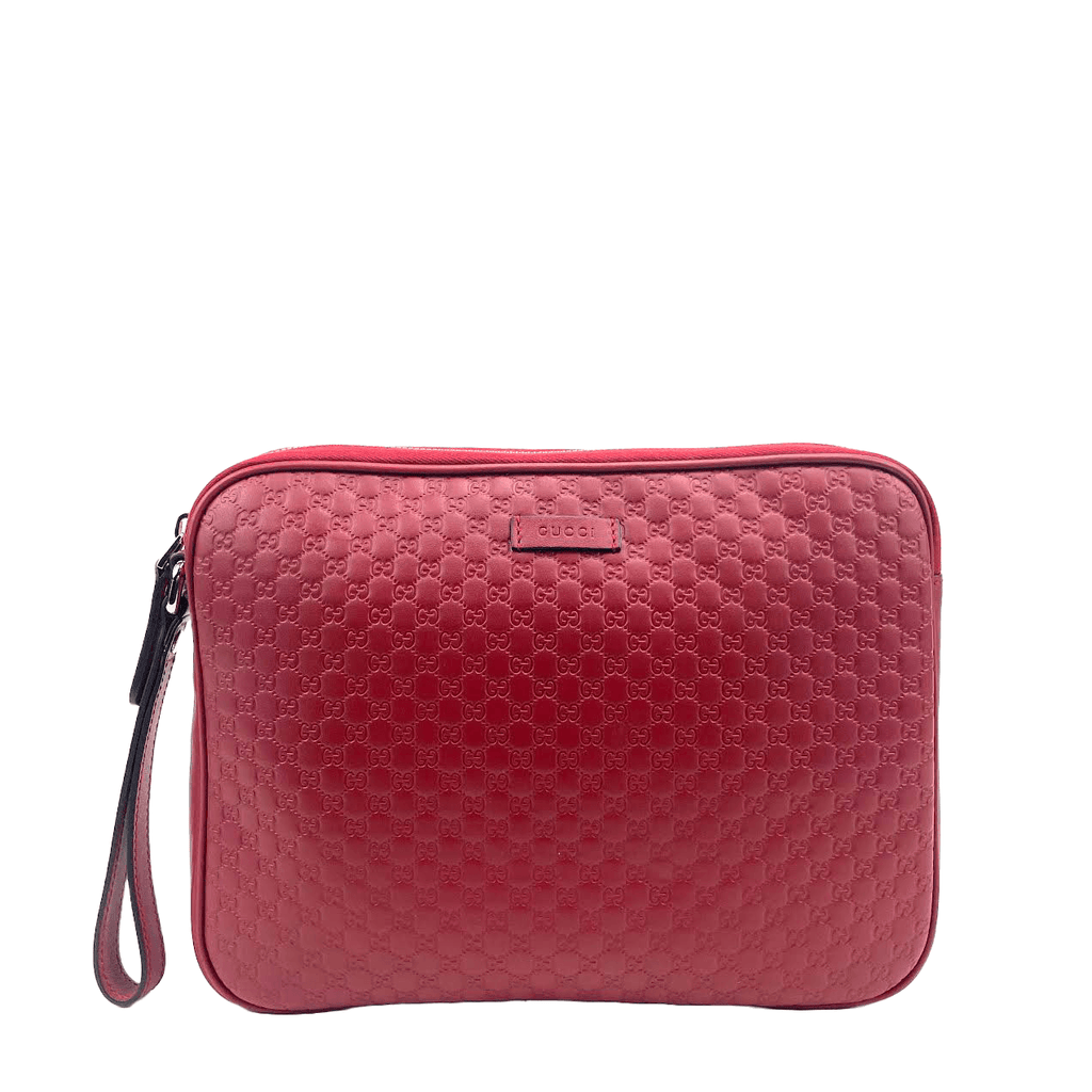 GUCCI Guccissima Zip Pouch Wristlet - OUTLET ITEM FINAL SALE