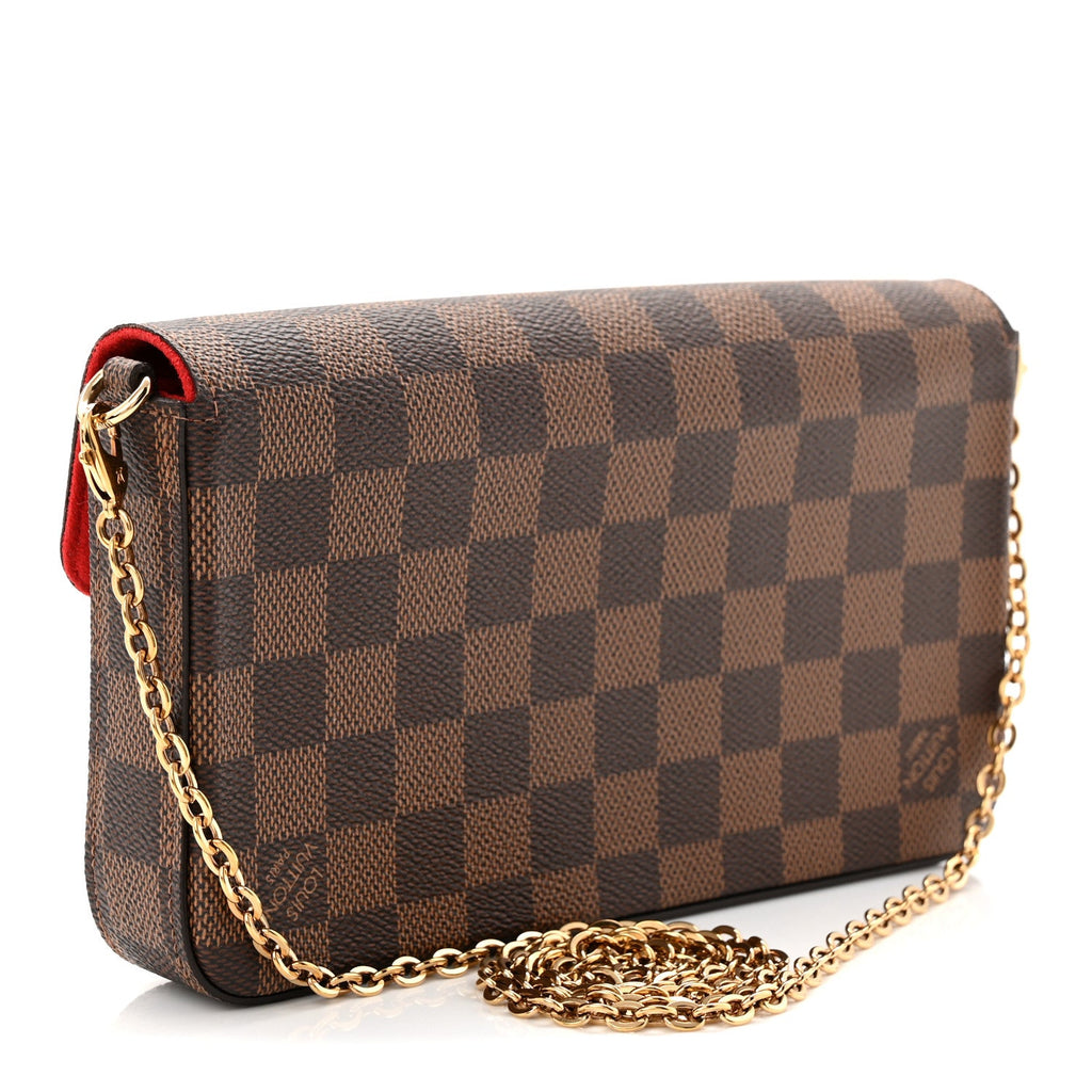 Louis Vuitton Damier Ebene Pochette Felicie Chain Wallet