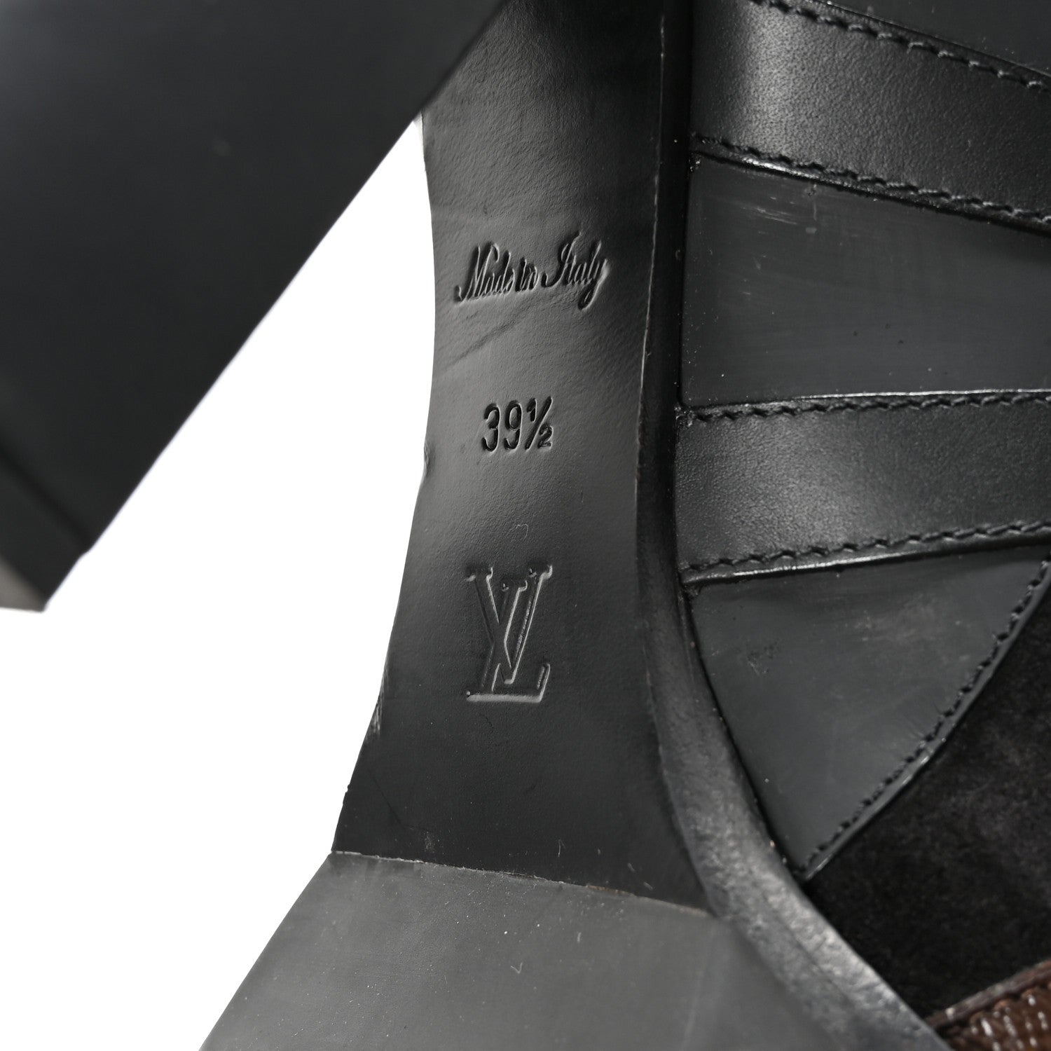 Louis Vuitton Suede Calfskin Monogram Star Trail Ankle Boots 39.5 Black