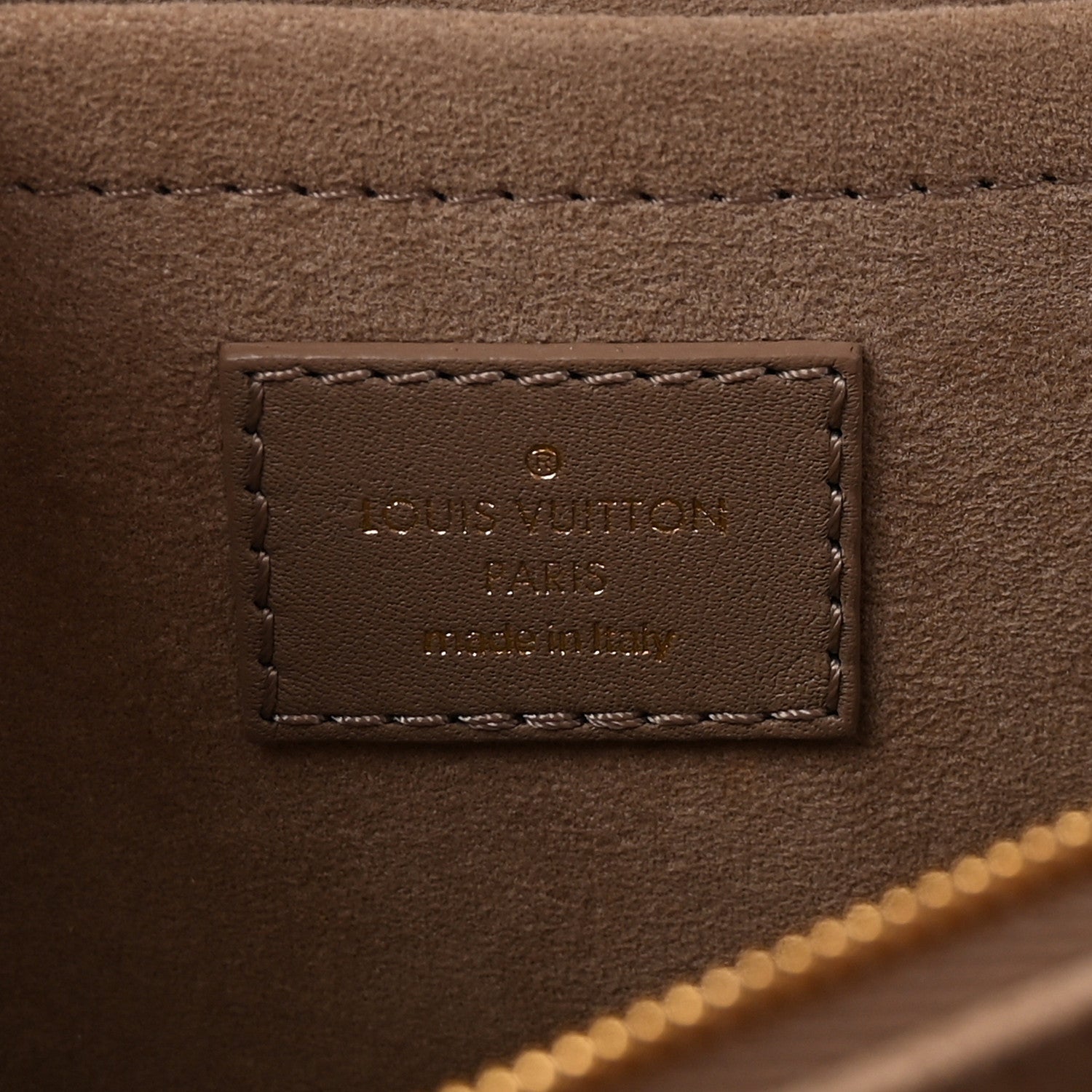 Louis Vuitton Calfskin LV New Wave Chain Bag Taupe