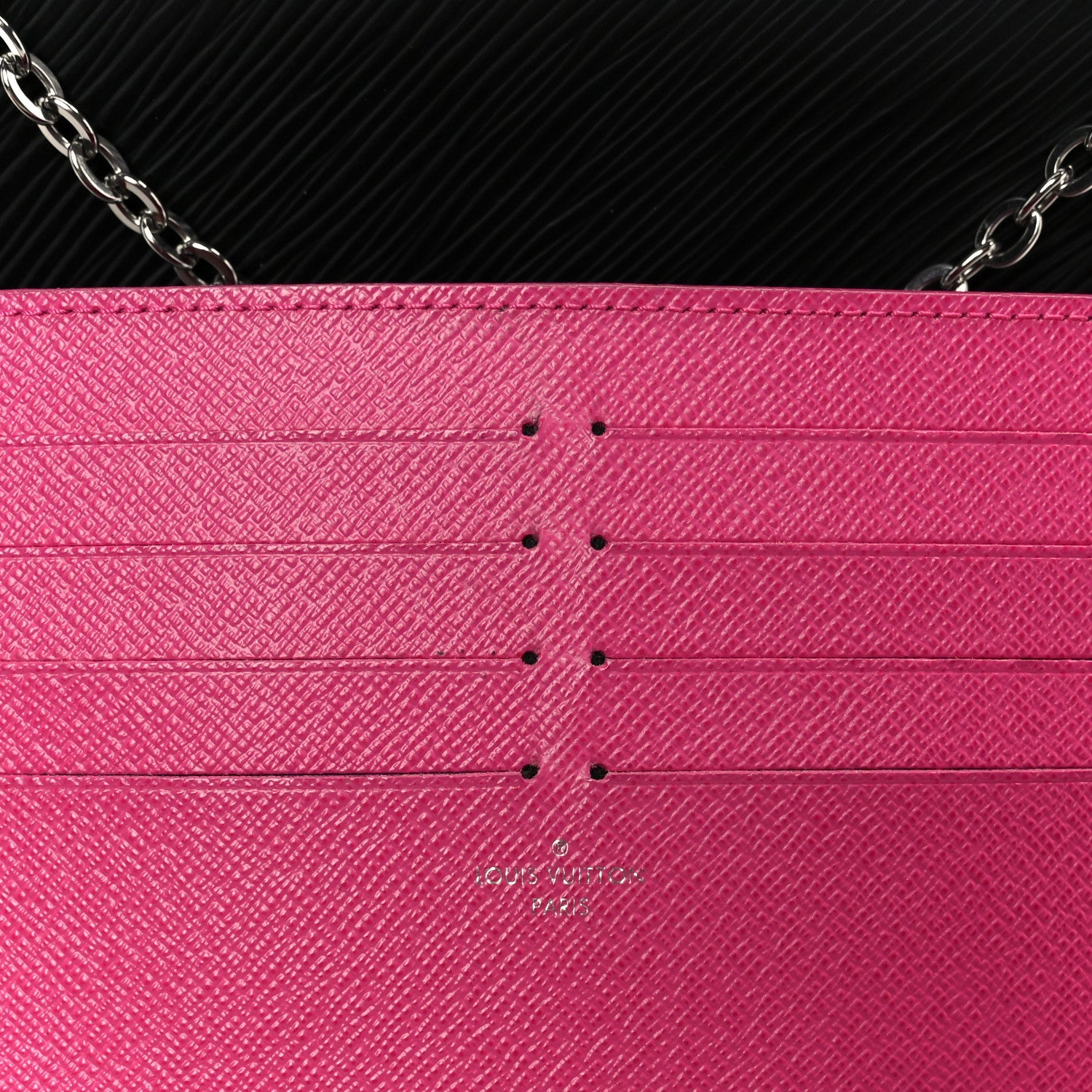 Louis Vuitton Epi Pochette Felicie Black Hot Pink