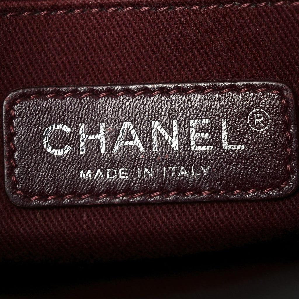 Chanel Calfskin Diamond Embossed Medium New Chic Flap Dark Grey