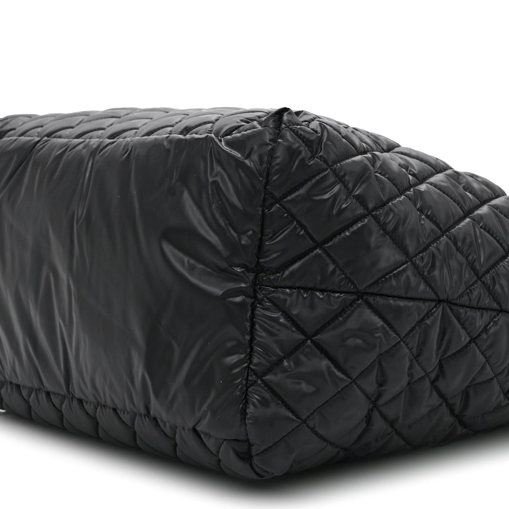 Chanel Nylon Quilted Large Coco Cocoon Tote Black
