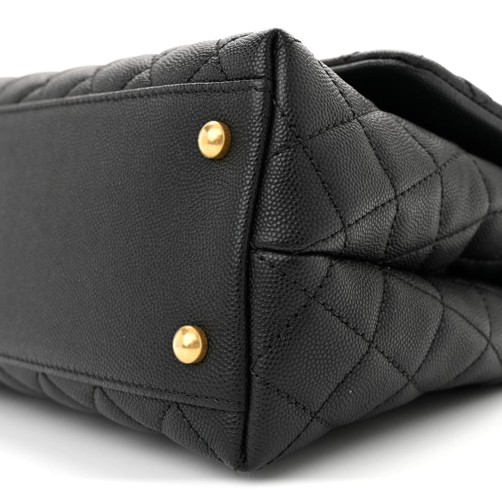 Chanel Caviar Quilted Small Coco Handle Flap Black