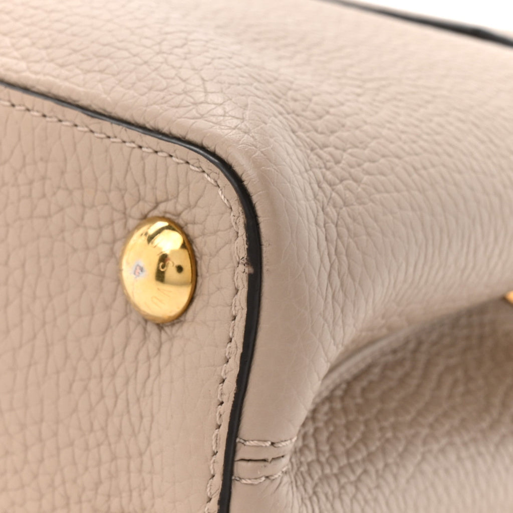 Louis Vuitton Taurillon Capucines BB Galet