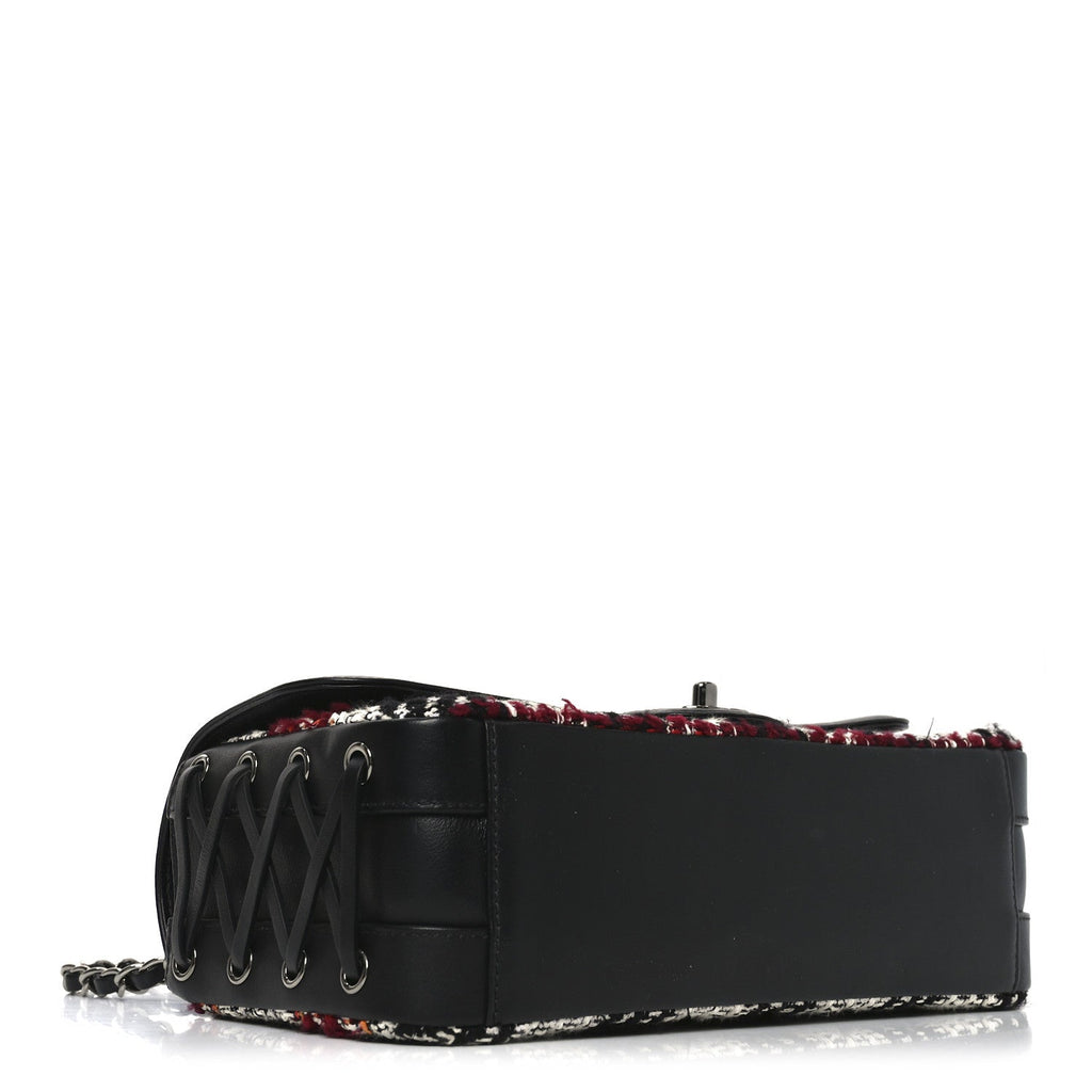 Chanel Tweed Quilted Calfskin Coco Corset Flap Multicolor