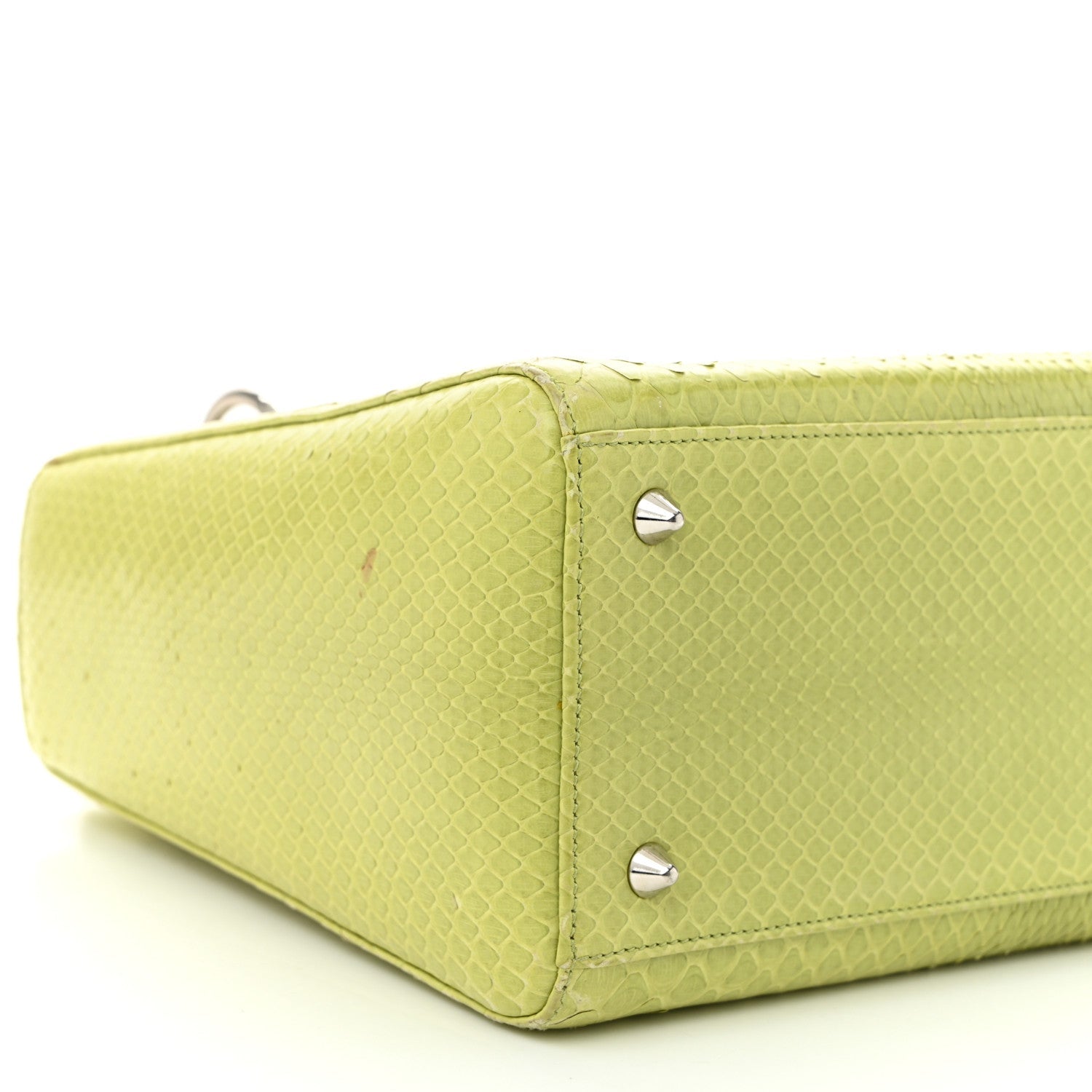 Christian Dior Snakeskin Medium Lady Dior Green