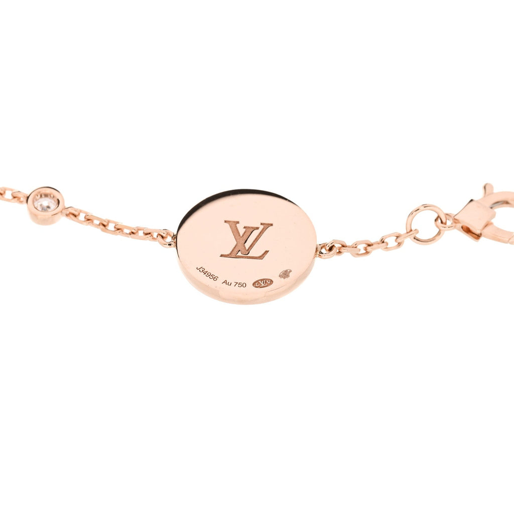 Louis Vuitton 18K Pink Gold Diamond Malachite Color Blossom BB Star and Sun Multi-Motif Bracelet