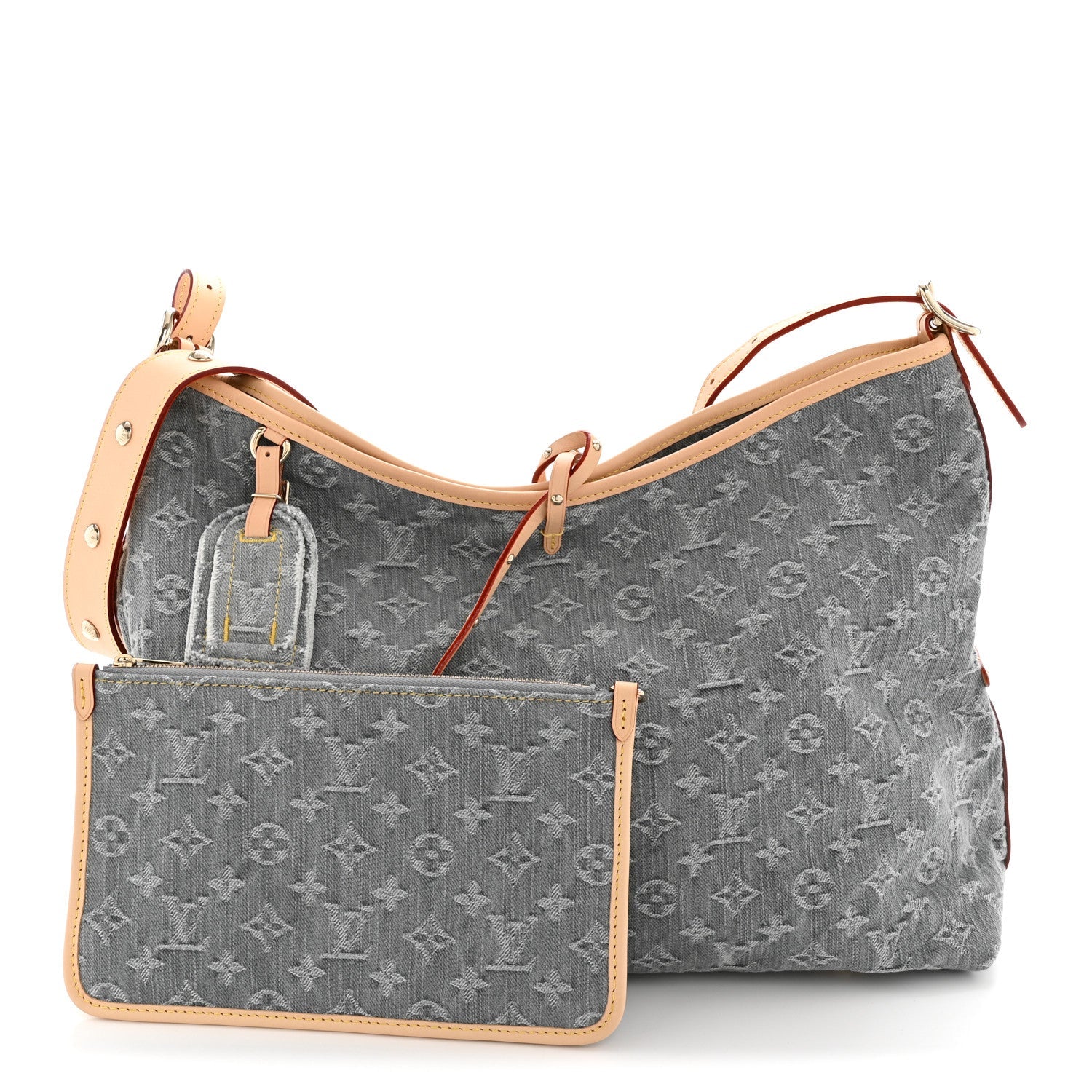 Louis Vuitton Monogram Denim CarryAll MM Washed Grey