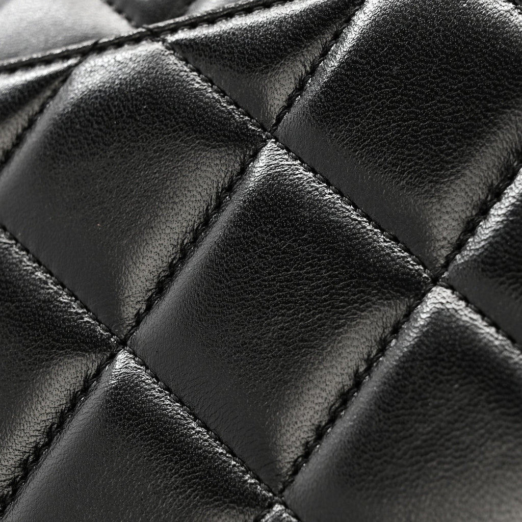 Chanel Lambskin Quilted Medium Trendy CC Flap Dual Handle Bag Black