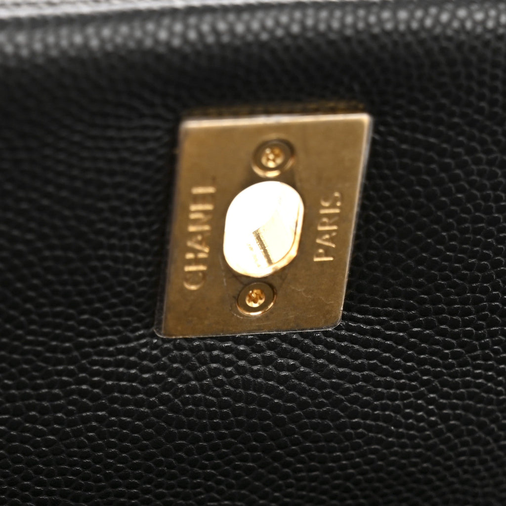 Chanel Caviar Quilted Mini Coco Handle Flap Black
