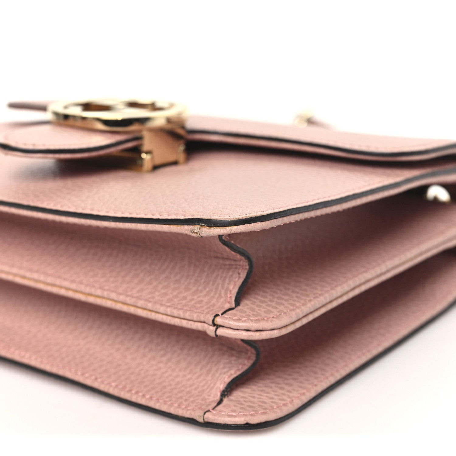 Gucci Dollar Calfskin Small Interlocking G Shoulder Bag Soft Pink