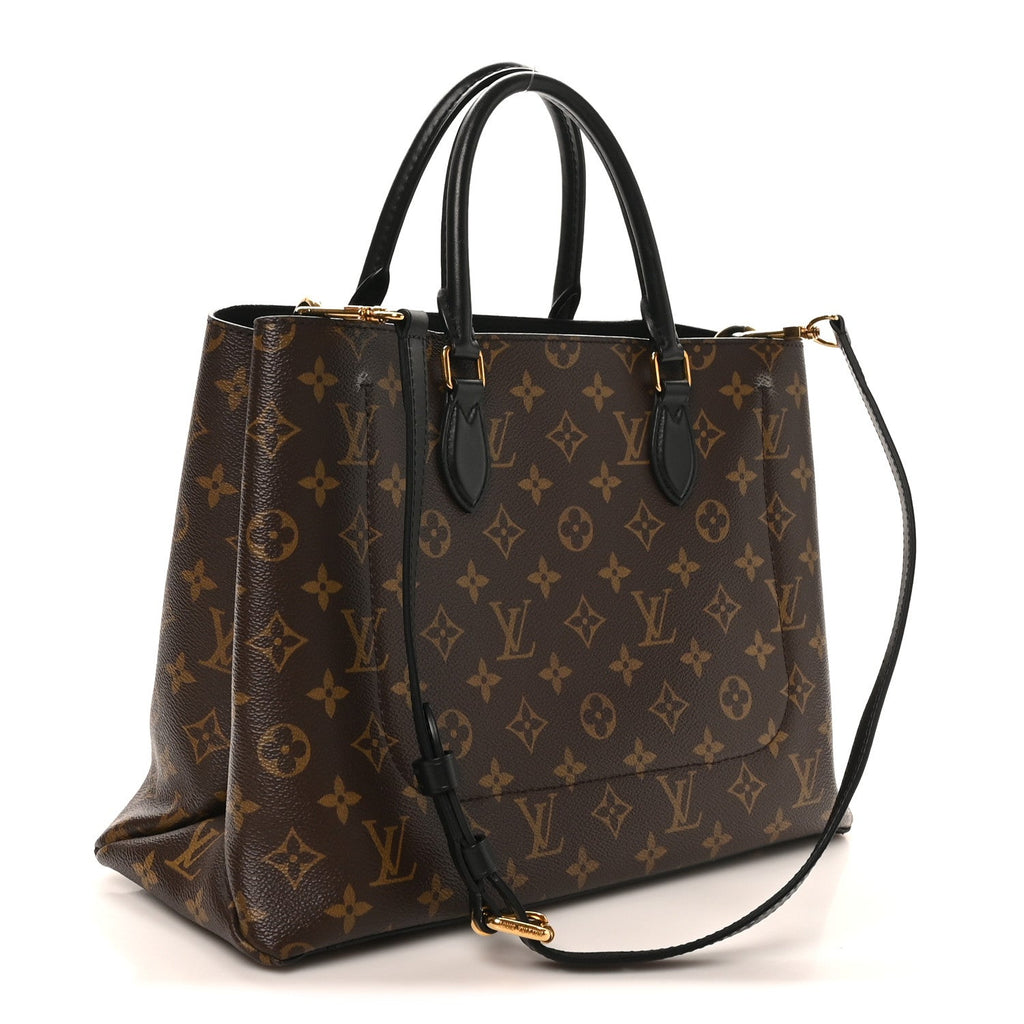 Louis Vuitton Monogram Flower Tote Black