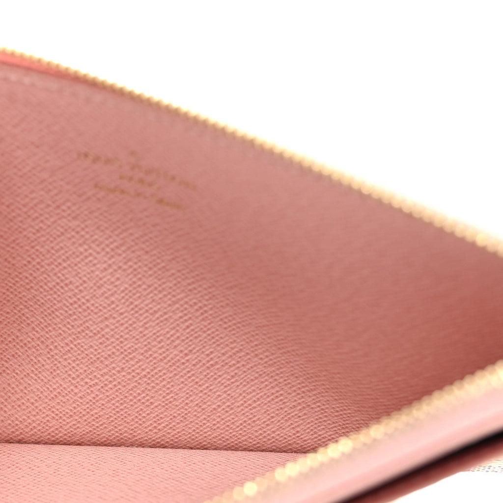 Louis Vuitton Damier Azur Slim Purse Rose Ballerine