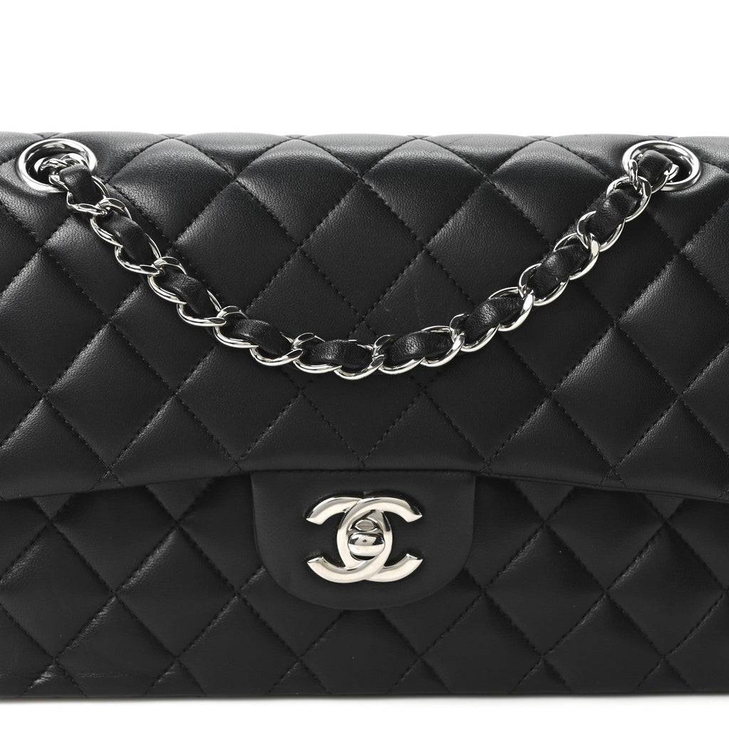 Chanel Lambskin Quilted Small Double Flap Black
